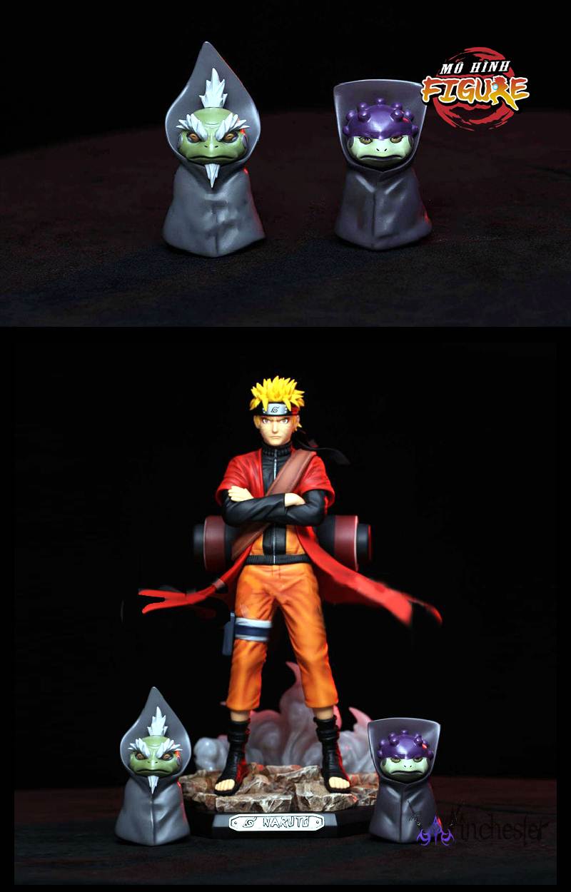 Mô Hình Naruto Trạng Thái Hiền Nhân Thuật Với 2 Sư Phụ Cóc 4