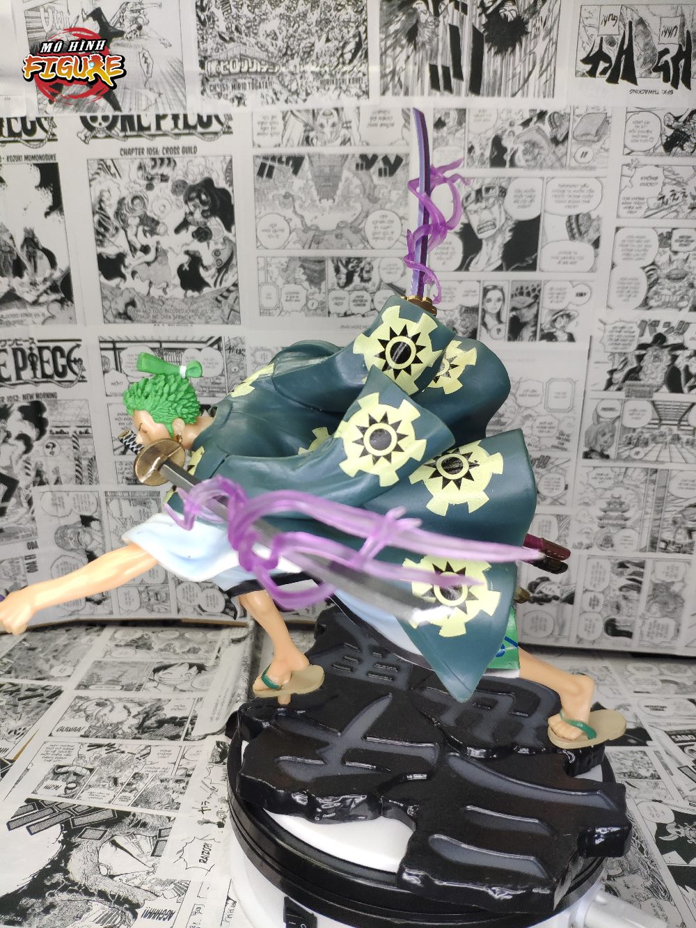 Mô hình Zoro Wano mẫu mới 3 vòng hắc kiếm - One Piece - Có Hộp Màu Đẹp